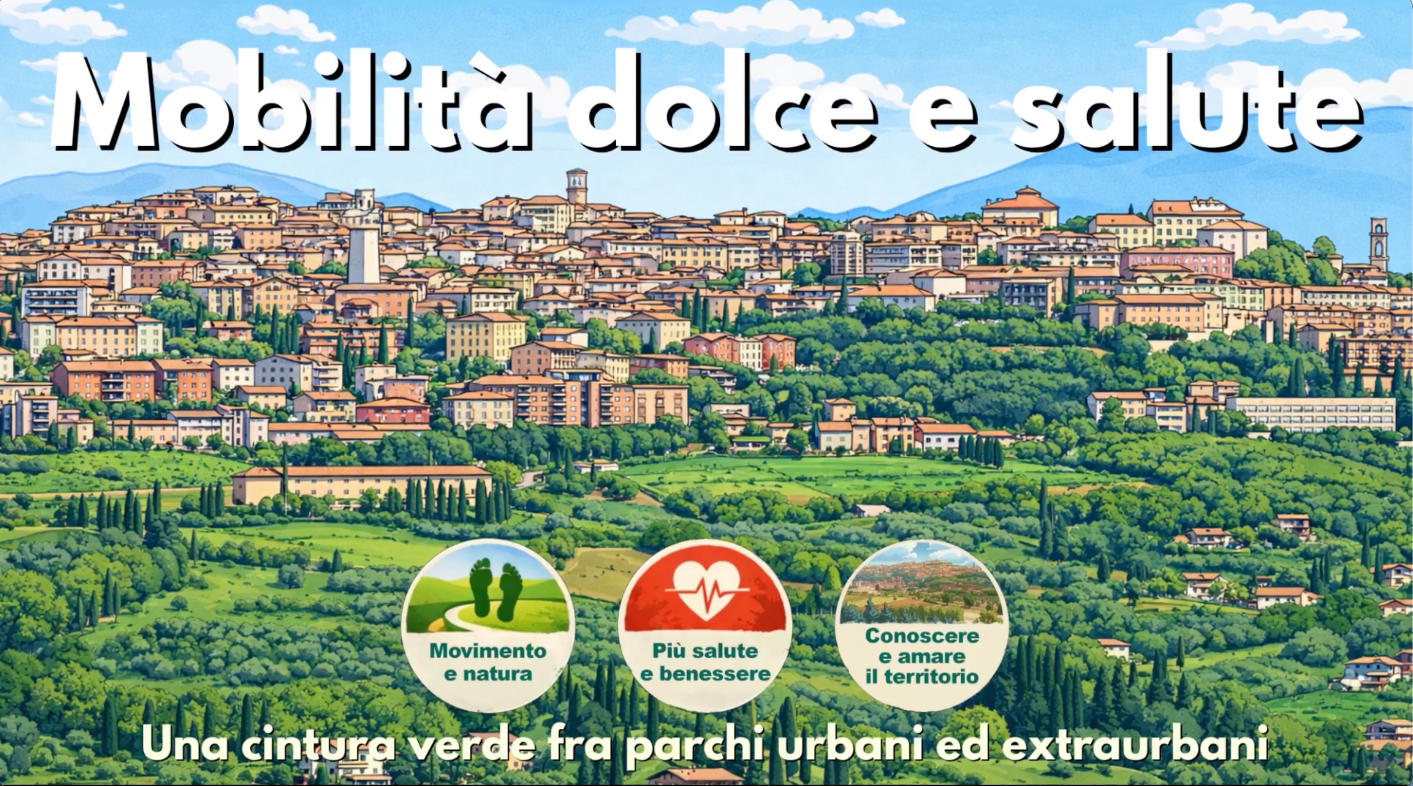 Il percorso pedonale attraverso la città